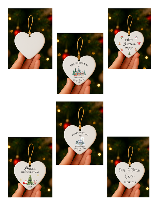 Heart Ceramic Bauble