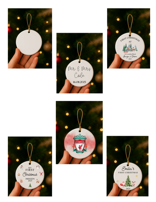 Circle Ceramic Bauble