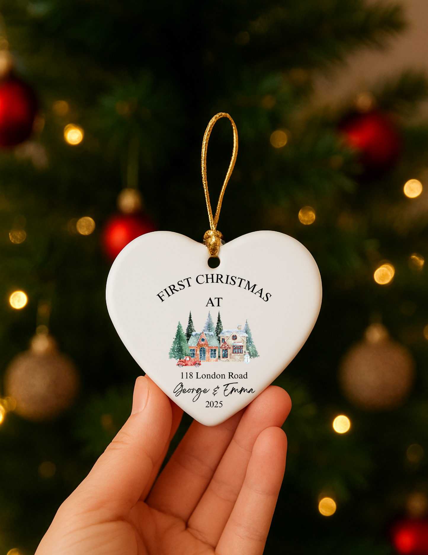 Heart Ceramic Bauble