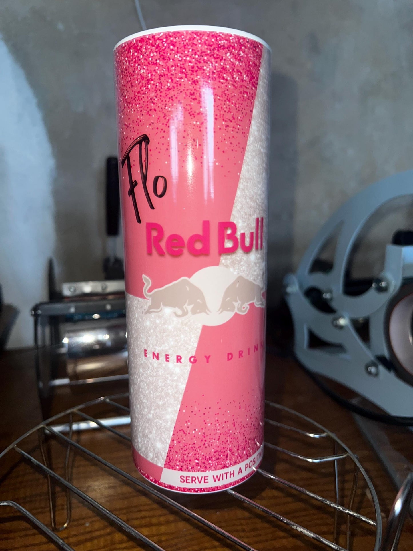 Pink Red Bull Personalised Tumbler